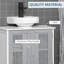 Armoire de meuble-lavabo moderne sous le comptoir avec 2 portes et piédestal sous le lavabo avec tablettes réglables-186771846
