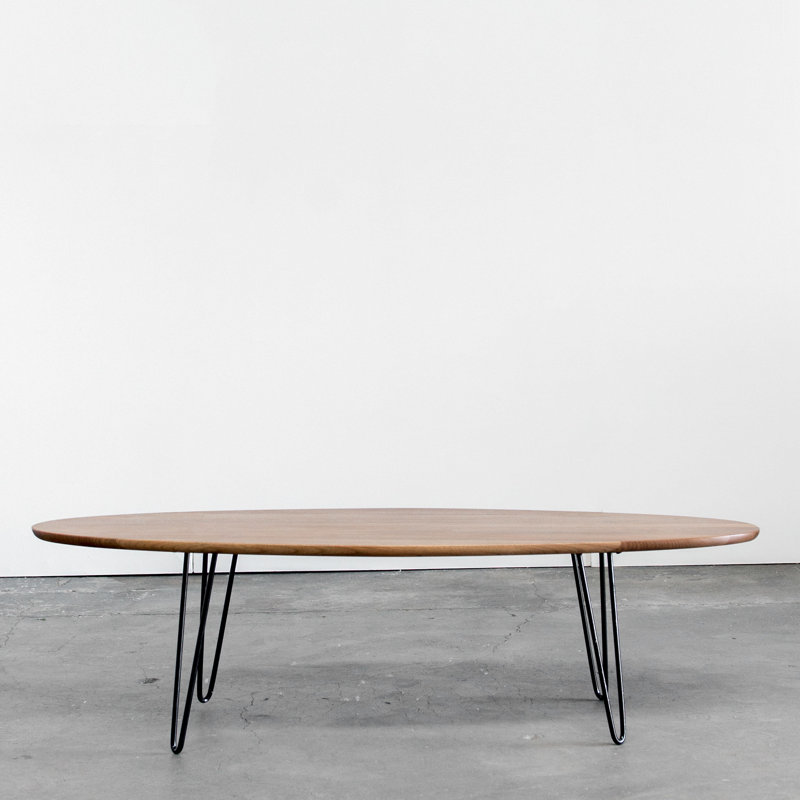 4 Legs Coffee Table, Light Walnut