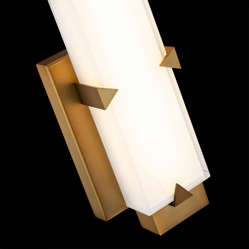 Carlisle Dimmable LED Wall Sconce, With Built-In Color Temperature Switch From 2700K/3000K/3500K/4000K, Aged Brass