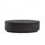 Table basse ovale moderne de luxe avec tiroir en noir mat