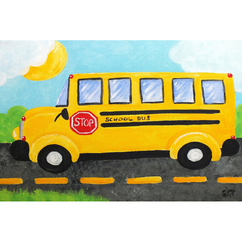 «School Bus», reproduction sur toile tendue, 40 po x 60 po