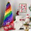 Arbre de Noël artificiel en PVC coloré avec support en métal robuste-378543126