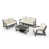 Coussin beige / structure grise