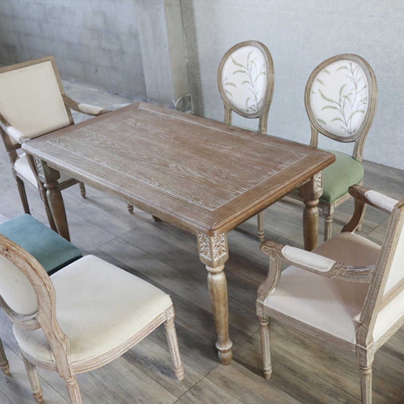 Tables de salle à manger en bois massif brun, H 29,92 po x L 55,12 po x l 31,5 po