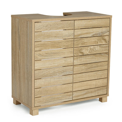 Chester 60cm Single Bathroom Vanity Base Only in Wood Effect