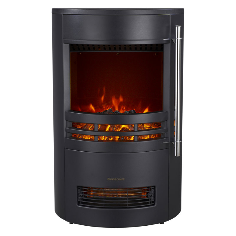 Cambridge Sofia 53-in. Electric Fireplace Mantel with Marble Inlay and Log Display, Black/White