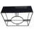 Contemporary Black 36.5" x 30.75" Rectangular Console Table with Durable Marble Top-1415259924-1415259925