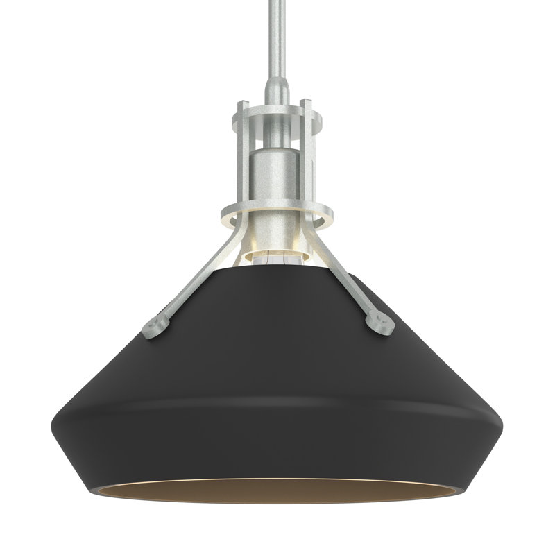Henry with Chamfer Pendant, Black, Vintage Platinum