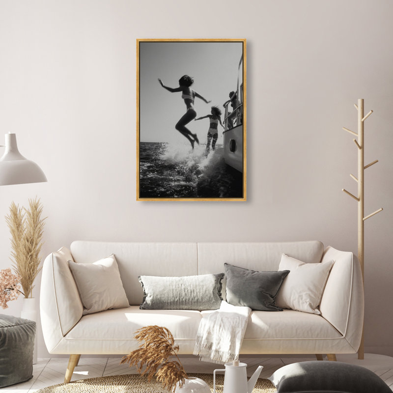 Liquid Gravity Print by Oliver Gal, 55"H x 37"W, Gold Floater Frame