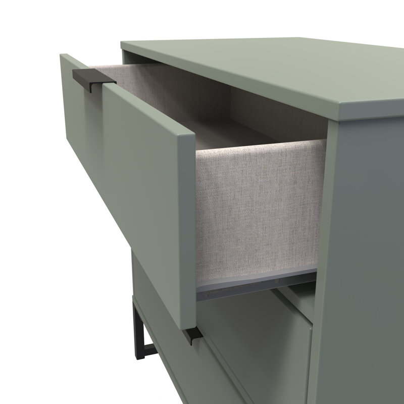 Bibek 76cm W 3 - Drawer Chest of Drawers, Reed Green