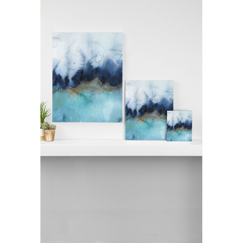 « mystic abstract aquarelle », reproduction, H 20 po x l 16 po x P 2 po, Toile tendue, Pas de tapis