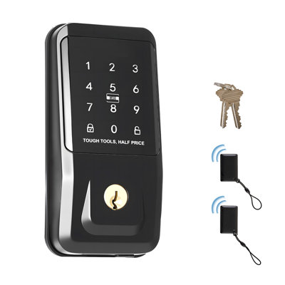 Keyless Entry Door Lock, Touchpad Electronic Deadbolt with IC Card, Customizable User Codes, Keyed Entry, Auto Lock, Anti-Peeking Password, Backlit, Easy Installation, Matte Black, Designed for Home
