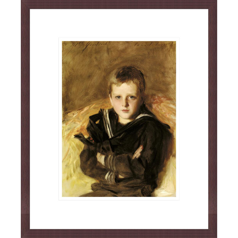Portrait de Caspar Goodrich par John Singer Sargent, impression giclée sur cadre, H 16,69 po x l 13,75 po