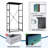 4 Drawer Dresser for Bedroom, Narrow Chest of Drawers, Wooden Top and Study Iron Frame 18"x37.5"-(WxH)