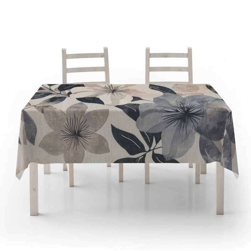 Washable Tablecloth (55 x 71 in), 50% Cotton / 50% Polyester, Easy Care, Machine Washable at 86°F, Tumble Dryer Safe, Ironable | Perfect for Dining Room & Special Occasions, Elegant and Durable Design