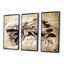 Tête de tigre indien de style rétro - ensemble d'art mural en toile sur toile-467352395-467352394