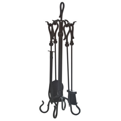Ensemble d'outils de foyer en acier Daishia