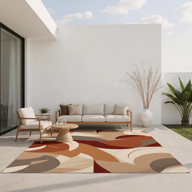 Tapis intérieur / extérieur Sunset Veil, Rectangle 1 pi 6 po x 2 pi 6 po