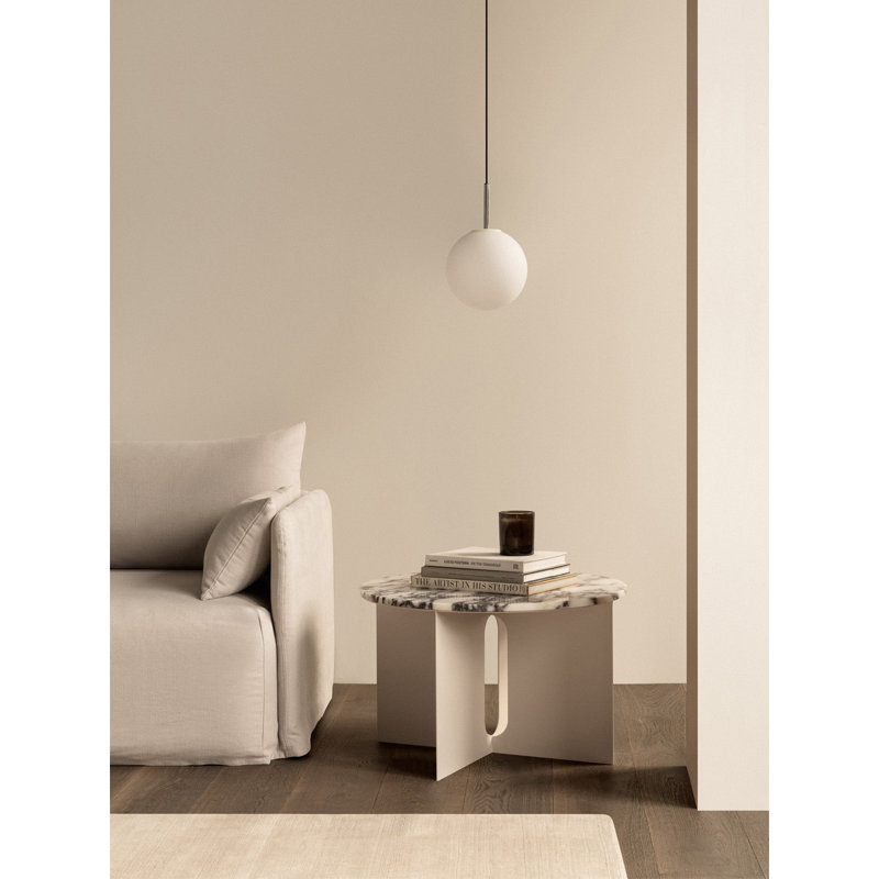 TR Bulb Series 1 - Light Pendant, Matte White, Polished Steel