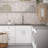 Modern Wide Shaker 28"W Utility Sink & Laundry Cabinet with Pull-Out Facet and Stainless Steel Sink, White