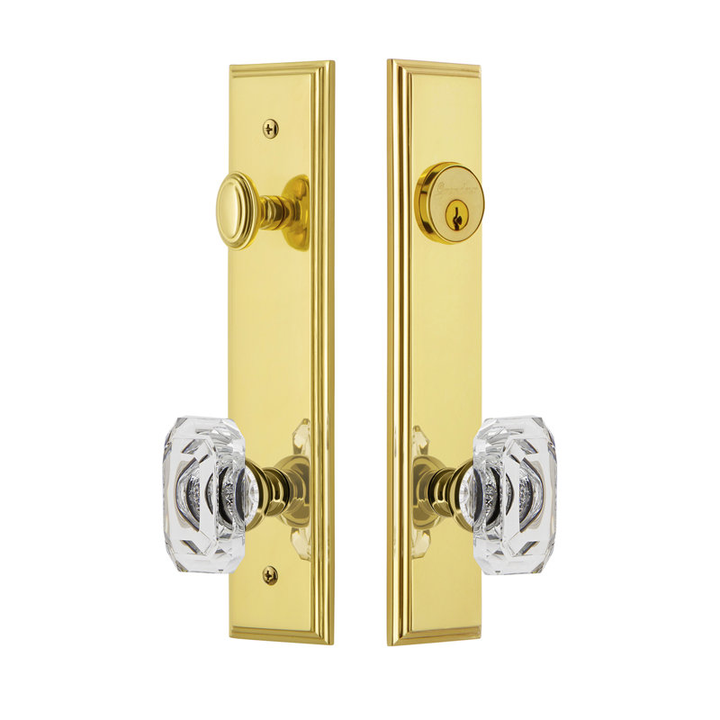 Ensemble d'entrée haut Carré, Laiton intemporel, 2,375 po