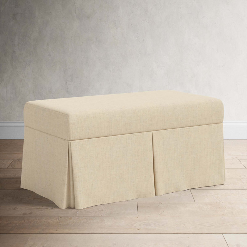 Wyatt Upholstered Storage Bench, Classic Linen Linen