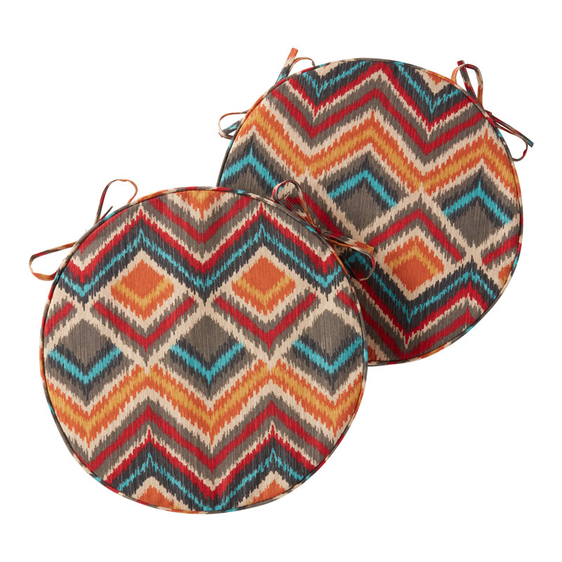 Outdoor Round Dining Chair Seat Pad, Surreal
