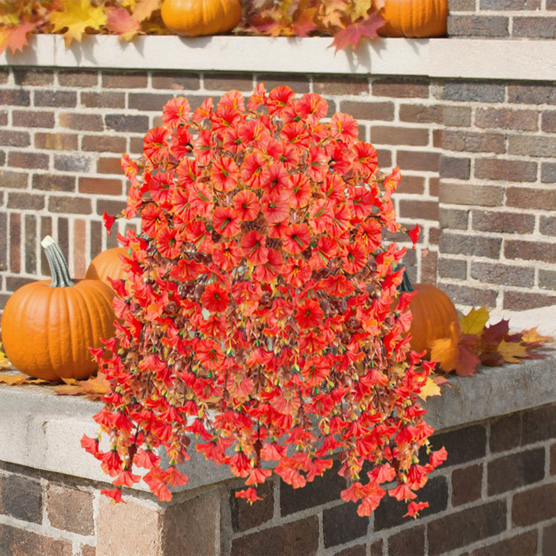  Faux fleurs artificielles pour la décoration intérieure, Orange