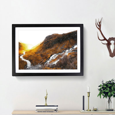 View of Myrkdalen in Norway - Picture Frame Painting Print
