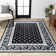 Jaiden French Border Black/Gray Rug