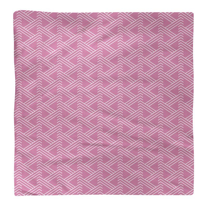 Serviette de table en coton Zig Zag, Croisé en coton, Rose foncé, H 0,1 po x l 10 po x P 10 po