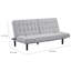 Canapé-lit convertible futon, coussins capitonnés en biscuit, gris 81 po-130982899