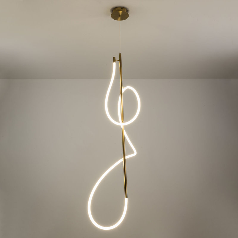 Lustre linéaire unique avec hauteur réglable 4500K (lumière neutre)