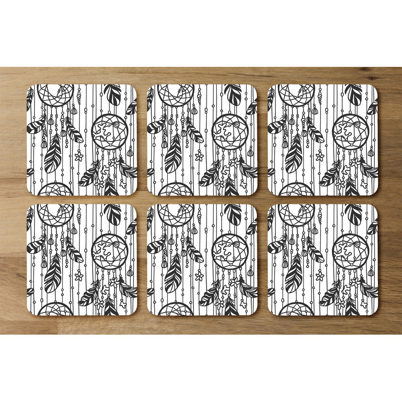 Square 6 Piece Coaster Set