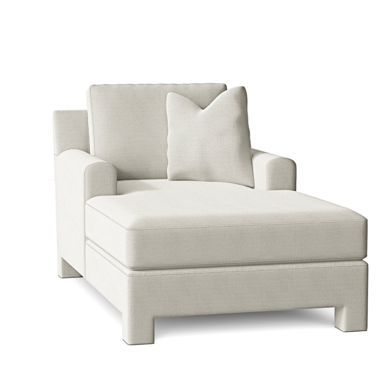 Mily Recessed Arms Chaise Lounge, Cream Boucle 1273-002