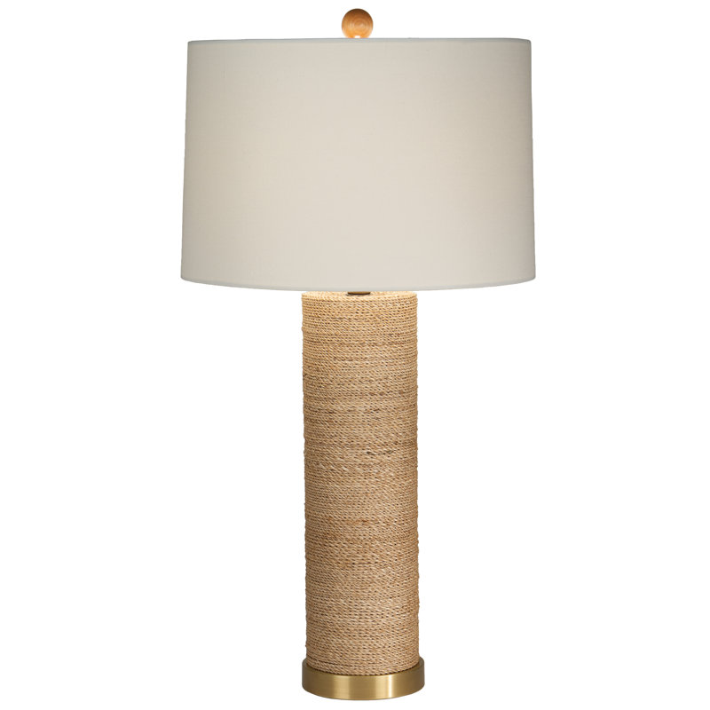 Tied-up Table Lamp, 33" H x 17" W x 17" D, White