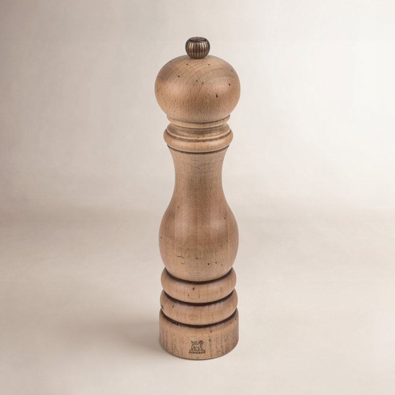 Paris Pepper Mill, 8.67" H x 2.25" W x 2.25" D, Natural/Antique Gold