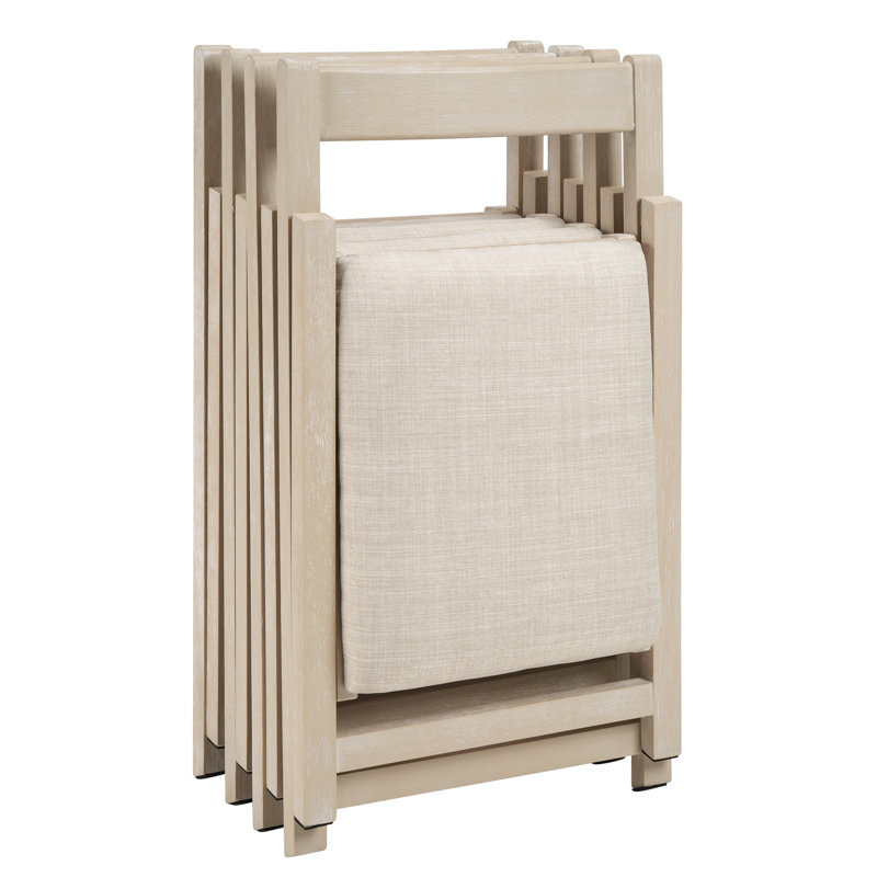 Ensemble de chaises de salle à manger rembourrées Humphries, Crème, crème