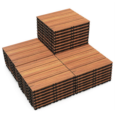 Carrelage de sol antidérapant 36 pièces Costway