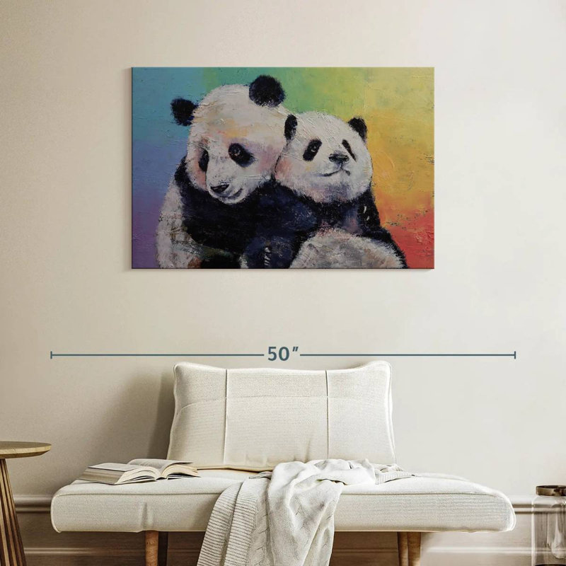 Brampt Panda Hugs, 26" H x 39" W