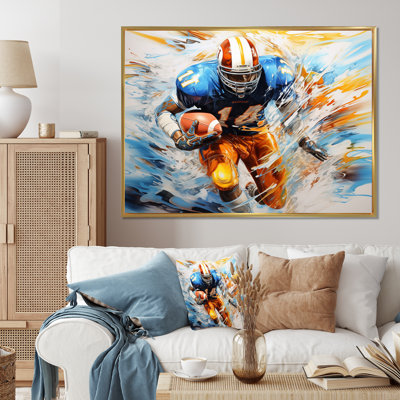 Football Rhythmic Momentum I - Sports Canvas Art Print