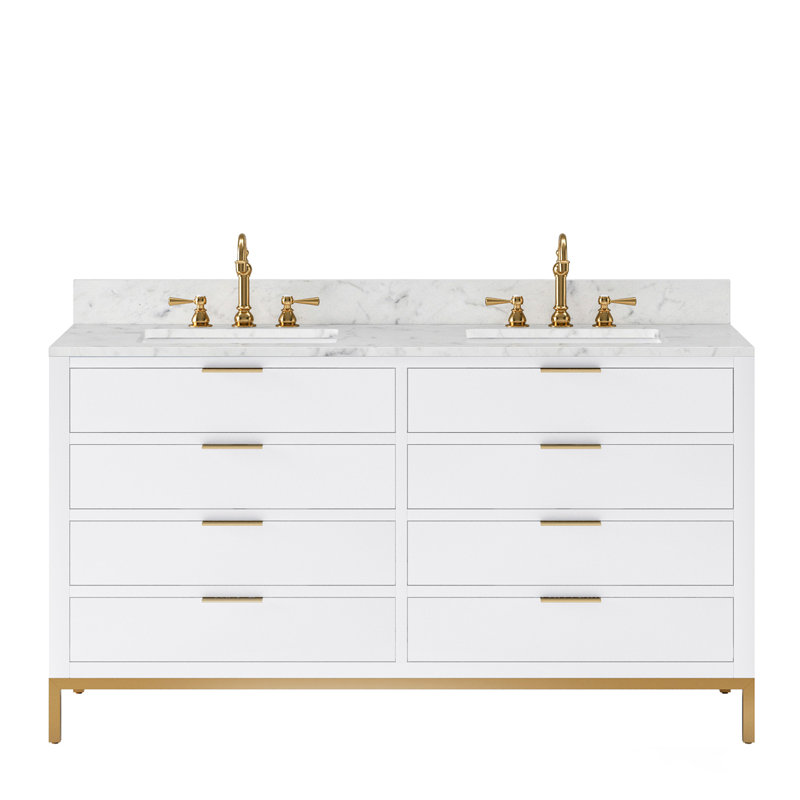 60'' W Double Vanity, Pure White, 60"