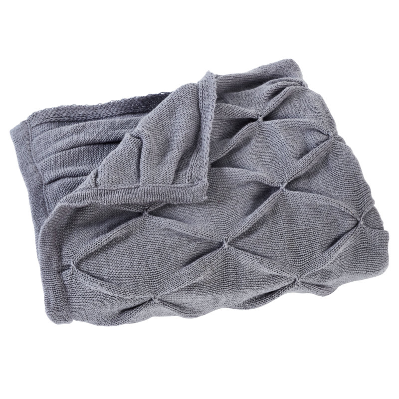 Embellished Throw, Charcoal