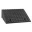 Rampe de bordure en caoutchouc 20,47 po x 20,47 po x 9,84 po, paquet de 2 rampes de bordure en caoutchouc noir, capacité de 7 000 lb avec canal de drainage pour garages