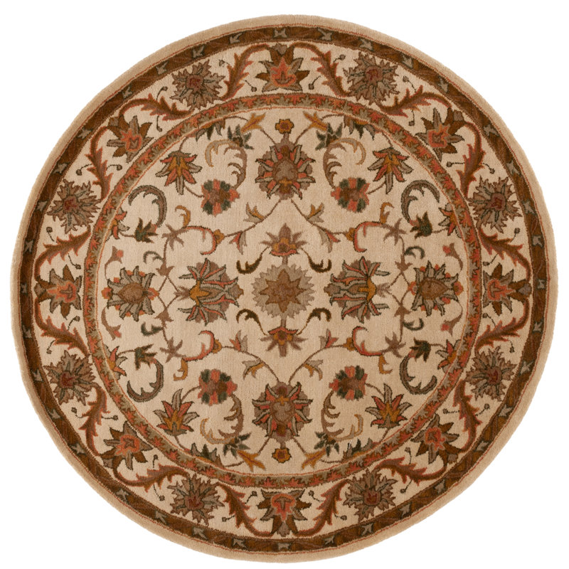 Dunbar Hand Tufted Wool Oriental Rug, Round 6'