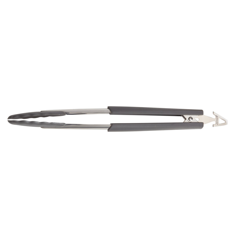 Anolon Anolon Tools and Gadgets SureGrip Nylon Nonstick Locking Tongs Set, 2-Pieces, Graphite