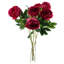 Pack of 6 x 80cm Dark Pink Peony Stem