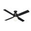 Ventilateur de plafond d'intérieur moderne à 4 pales de 52 po avec lumières et commande murale Hepburn-23681194