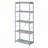 Grey And Silver 4-Shelf Bookcase