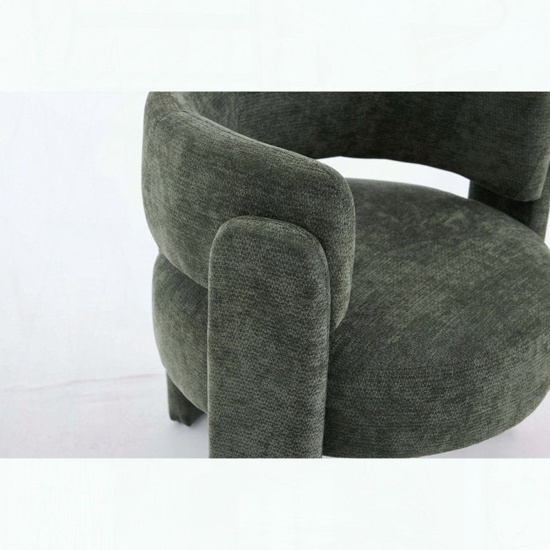 Fauteuil d'appoint Sculptural Boucle - Vert